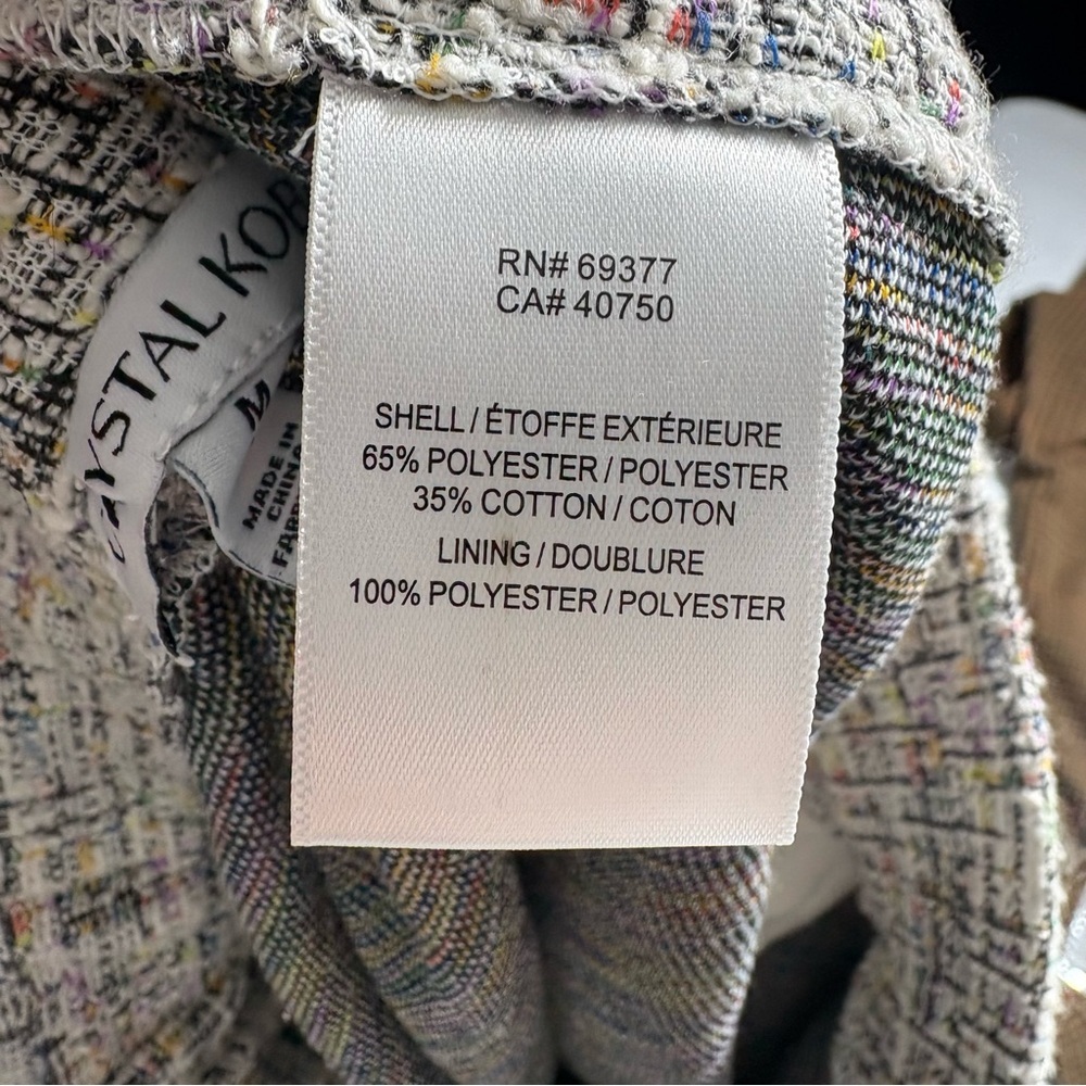 Crystal Kobe Multi-Color Tweed Faux Wrap Mini Skirt Medium‎ Workwear Academic - Picture 8 of 8